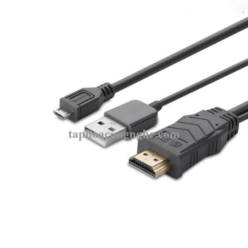 Ugreen 20138 3M màu Xám Cáp MHL Micro USB sang HDMI MH101 30020138